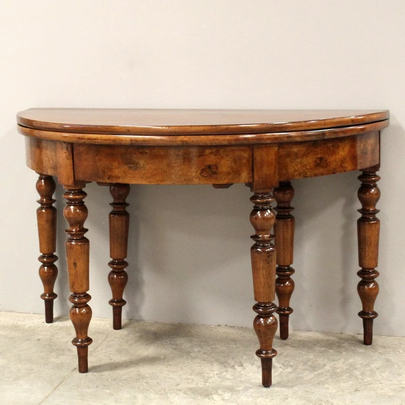 Antique 19th-century Louis Philippe console table in walnut