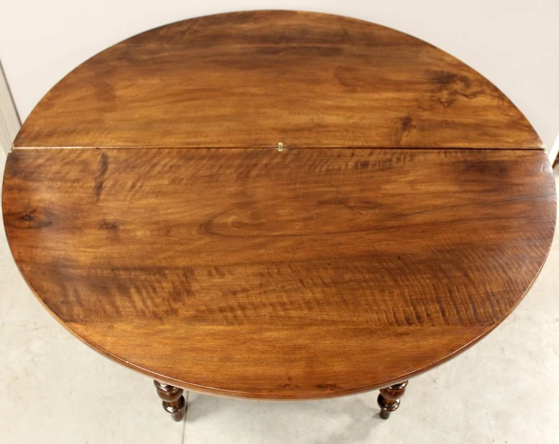 Antique 19th-century Louis Philippe console table in walnut