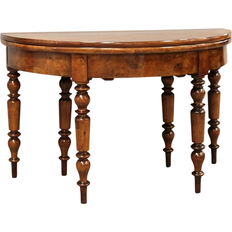Antique 19th-century Louis Philippe console table in walnut