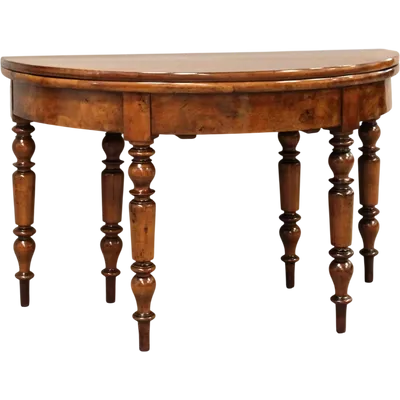 Antique 19th-century Louis Philippe console table in walnut