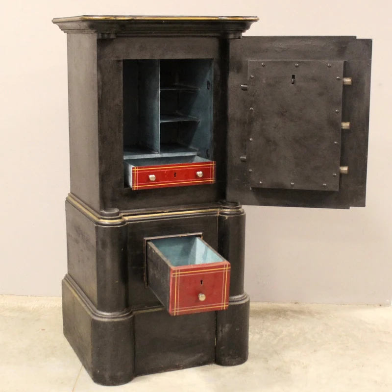 Antique 19th-century chest-style safe