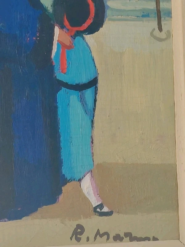 Dipinto Olio Cartone Telato Rodolfo Marma " Le Monachine " S.Spirito