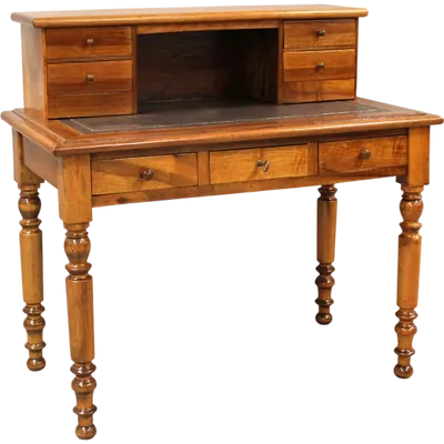 Antique Louis-Philippe writing desk in walnut, 19th century