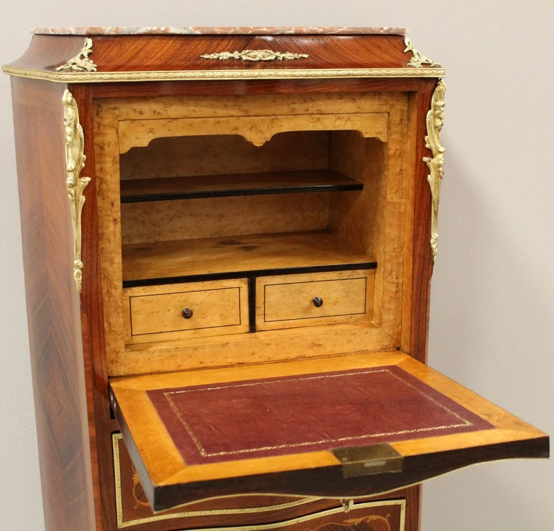 Ancien secrétaire Napoléon III marqueté, XIXe siècle