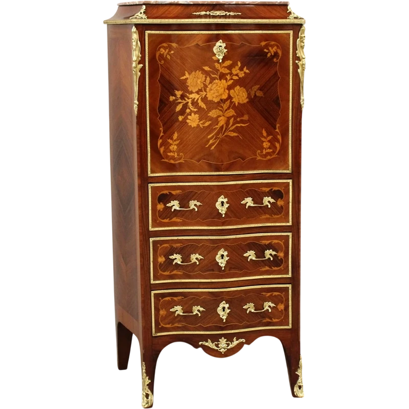 Ancien secrétaire Napoléon III marqueté, XIXe siècle