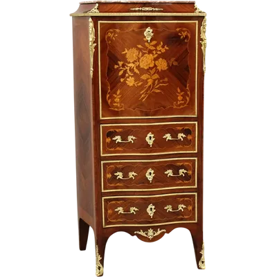 Antique Napoleon III inlaid secretaire, 19th century
