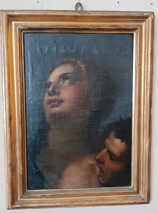 Peinture ancienne à l'huile sur toile, école italienne, XVIIe siècle