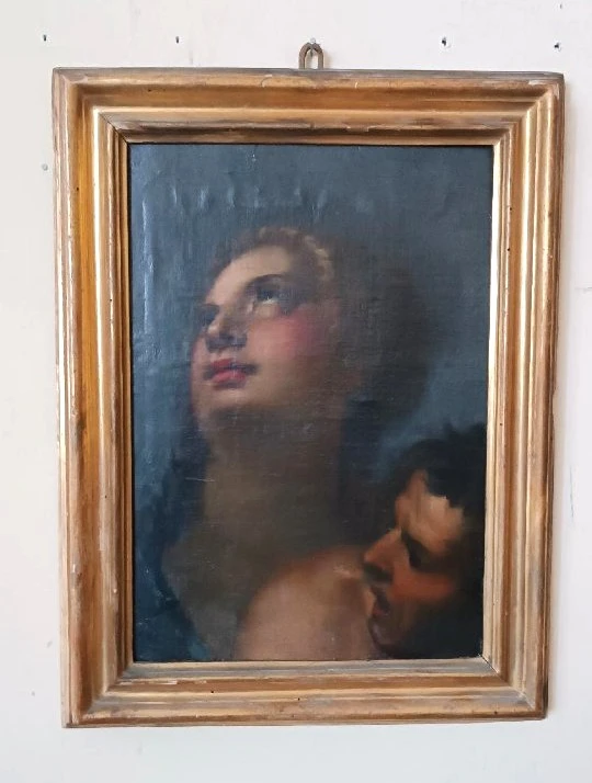Peinture ancienne à l'huile sur toile, école italienne, XVIIe siècle