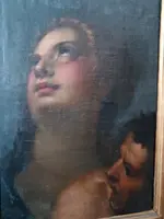 Peinture ancienne à l'huile sur toile, école italienne, XVIIe siècle