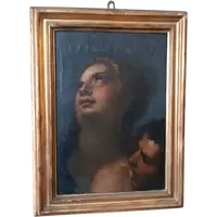 Peinture ancienne à l'huile sur toile, école italienne, XVIIe siècle