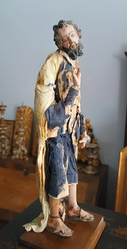Scultura Napoli XVIII\XIX secolo - Presepe -San Giuseppe