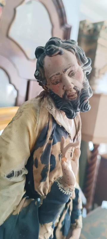 Scultura Napoli XVIII\XIX secolo - Presepe -San Giuseppe