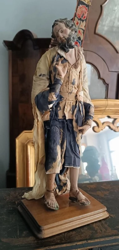 Scultura Napoli XVIII\XIX secolo - Presepe -San Giuseppe
