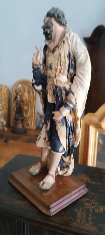 Scultura Napoli XVIII\XIX secolo - Presepe -San Giuseppe
