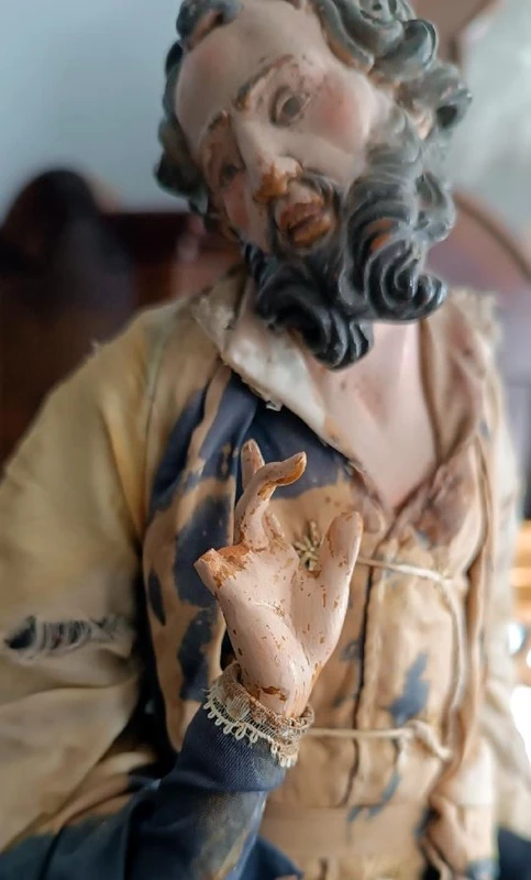 Scultura Napoli XVIII\XIX secolo - Presepe -San Giuseppe