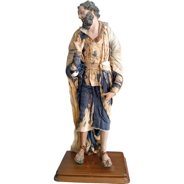Scultura Napoli XVIII\XIX secolo - Presepe -San Giuseppe