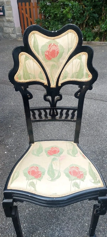 Pair of Libeety chairs made of ebony-stained wood