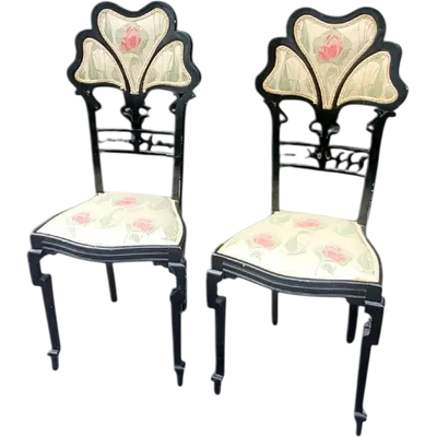 Pair of Libeety chairs made of ebony-stained wood