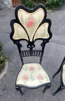 Pair of Libeety chairs made of ebony-stained wood