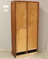 Ancien classeur à volets coulissants pour archives, en chêne