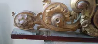 Grande antico fregio in legno dorato e intagliato xix secolo