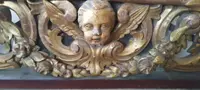 Grande antico fregio in legno dorato e intagliato xix secolo
