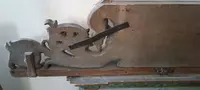 Grande antico fregio in legno dorato e intagliato xix secolo