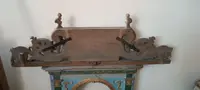 Grande antico fregio in legno dorato e intagliato xix secolo
