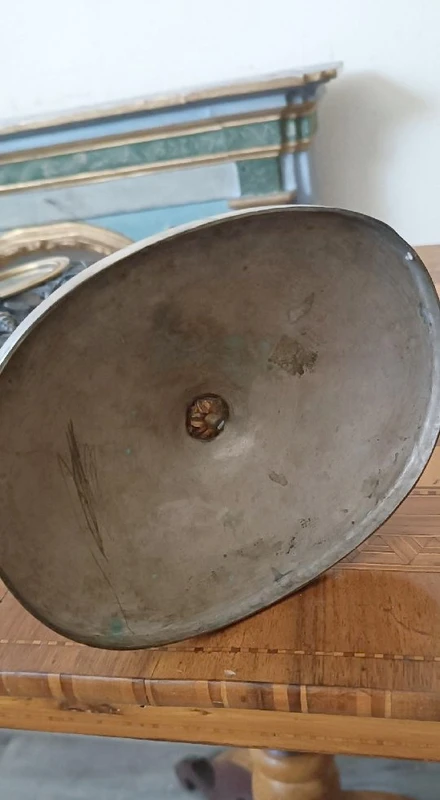 Ostensoir ancien en métal argenté et en partie en argent, H. 53 cm