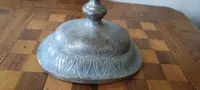 Ostensoir ancien en métal argenté et en partie en argent, H. 53 cm