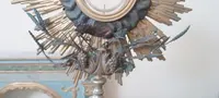 Ostensoir ancien en métal argenté et en partie en argent, H. 53 cm