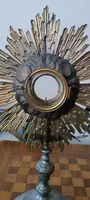 Ostensoir ancien en métal argenté et en partie en argent, H. 53 cm
