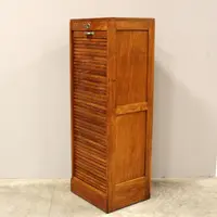 Antico classificatore serranda archivio schedario in rovere