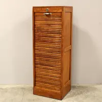 Antico classificatore serranda archivio schedario in rovere