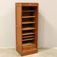Antico classificatore serranda archivio schedario in rovere