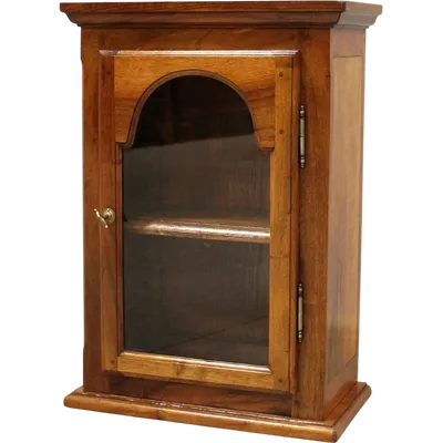 Vitrine suspendue en noyer, XIXe siècle