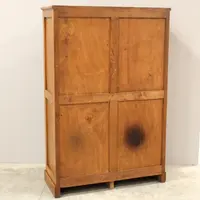 Ancien classeur à volets coulissants pour archives, en chêne