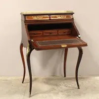 Antica ribaltina ribalta scrittoio Napoleone III intarsiata 19°secolo