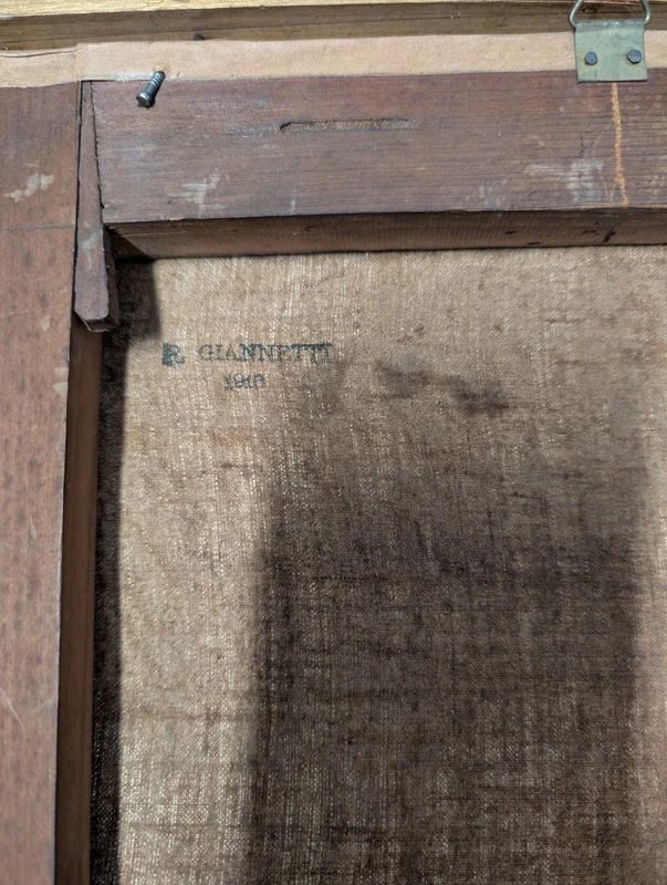 Raffaele Giannetti (1858-1941) – Ritratto maschile, 1916 – Olio su tela