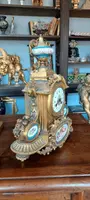 Antico Orologio Da Tavolo Bronzo Dorato porcellana sevres Francia Fine 800