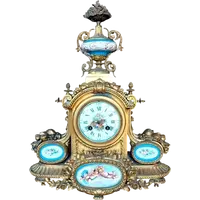 Antico Orologio Da Tavolo Bronzo Dorato porcellana sevres Francia Fine 800