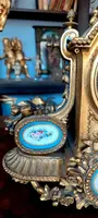 Antico Orologio Da Tavolo Bronzo Dorato porcellana sevres Francia Fine 800