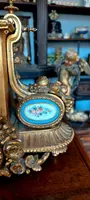 Antico Orologio Da Tavolo Bronzo Dorato porcellana sevres Francia Fine 800