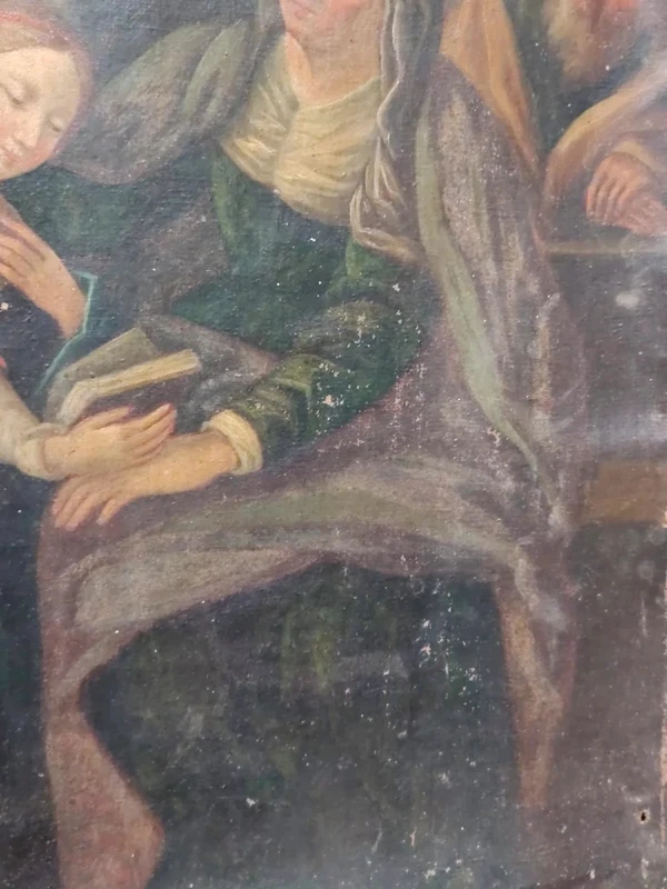 17TH-CENTURY PAINTING ON CANVAS: THE EDUCATION OF THE VIRGIN