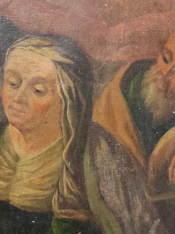 17TH-CENTURY PAINTING ON CANVAS: THE EDUCATION OF THE VIRGIN