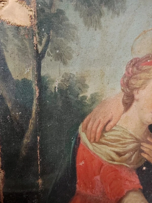 17TH-CENTURY PAINTING ON CANVAS: THE EDUCATION OF THE VIRGIN