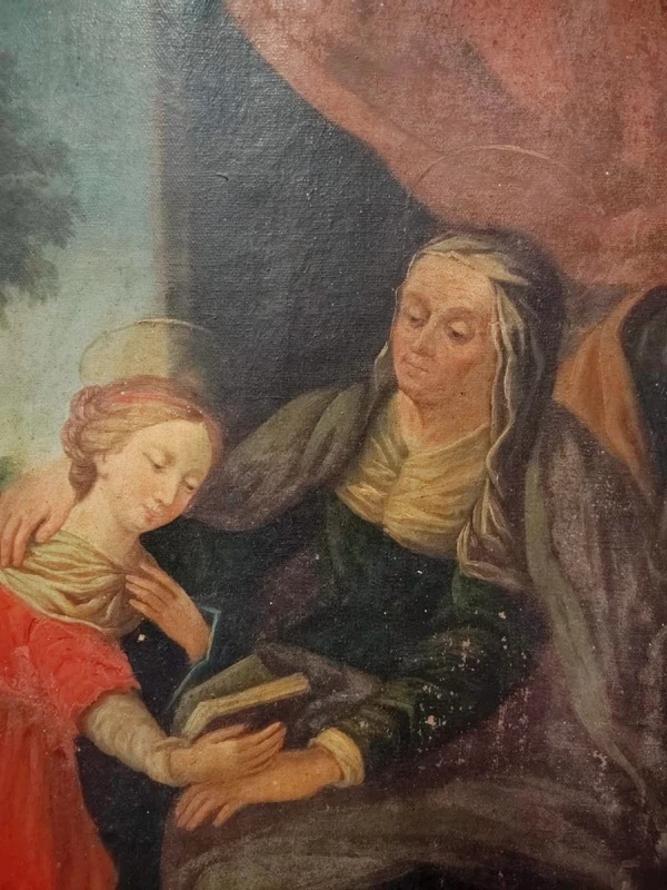 17TH-CENTURY PAINTING ON CANVAS: THE EDUCATION OF THE VIRGIN