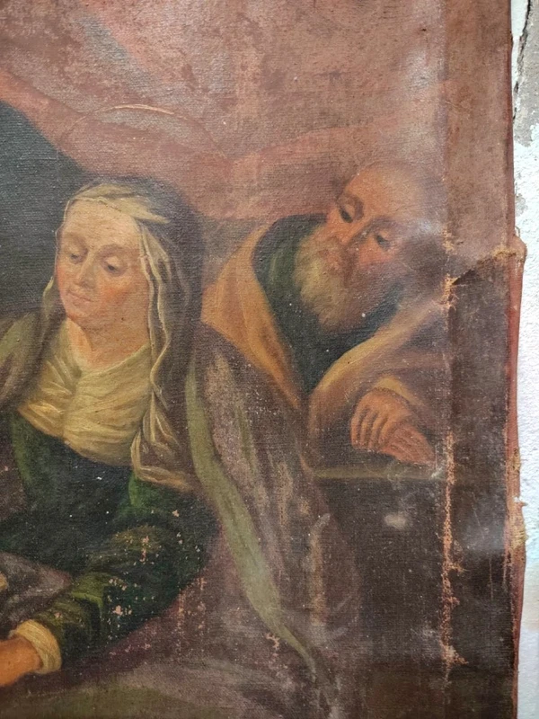 17TH-CENTURY PAINTING ON CANVAS: THE EDUCATION OF THE VIRGIN