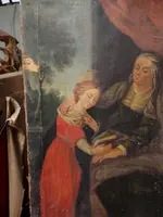 17TH-CENTURY PAINTING ON CANVAS: THE EDUCATION OF THE VIRGIN