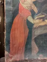 17TH-CENTURY PAINTING ON CANVAS: THE EDUCATION OF THE VIRGIN